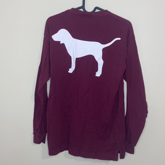 🐚Maroon PINK Victoria Secret long sleeved top! - Picture 7 of 7